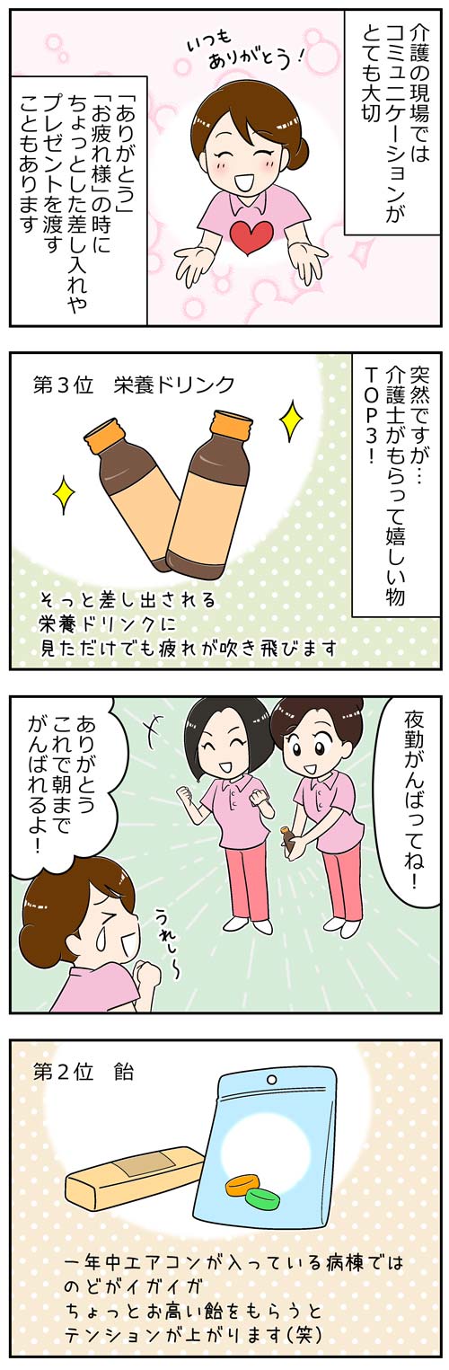 介護職におすすめのプレゼント1／介護士漫画