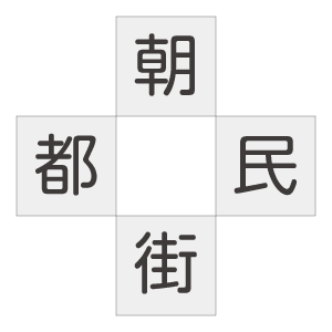 二字熟語穴埋めクイズ／漢字クロスワード2