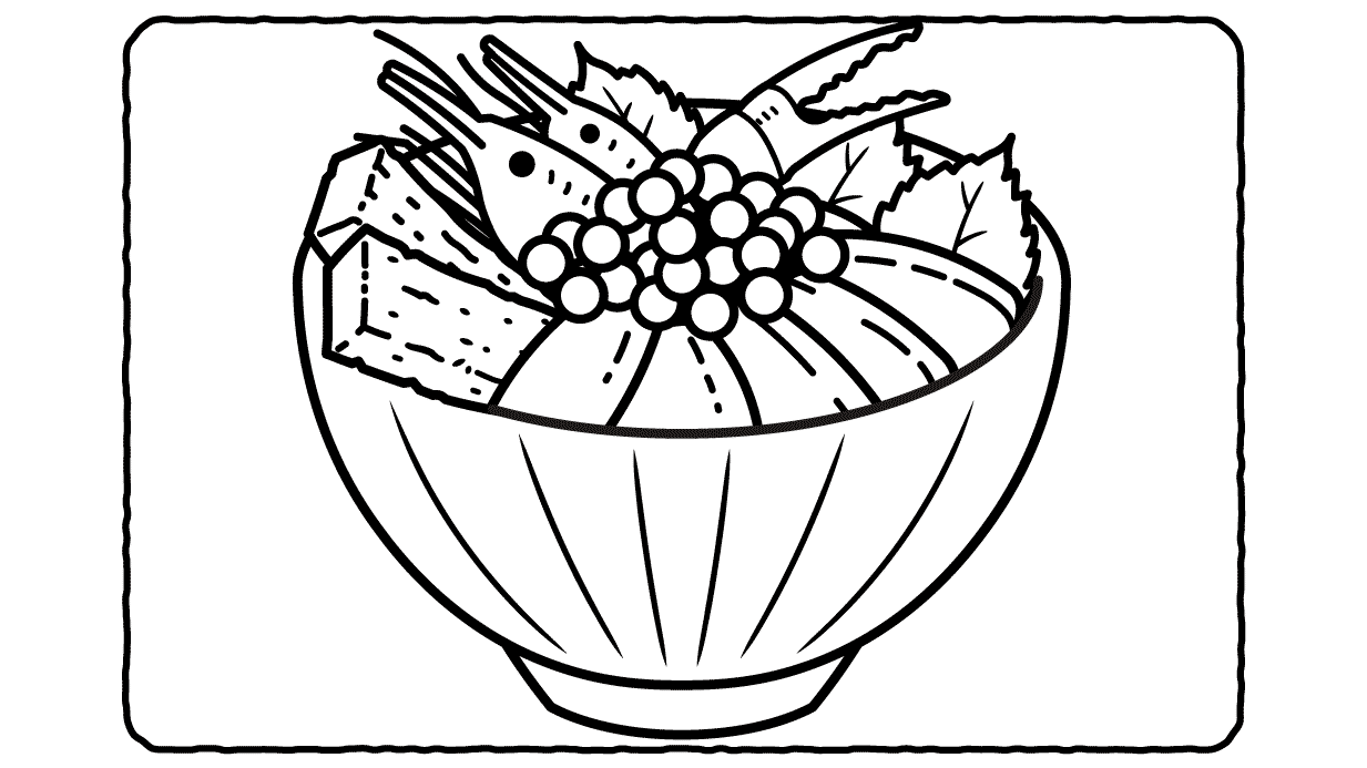 【食べ物の塗り絵】定食や海鮮丼にお弁当！高齢者も楽しい3つの塗り絵