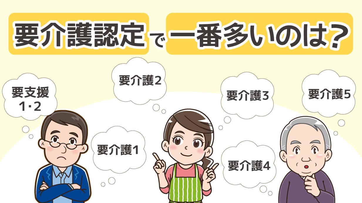 要介護認定で一番多いのは？年齢・男女・都道府県別の要介護認定者数や割合