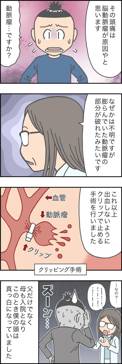 介護漫画／くも膜下出血の手術を終えた母2