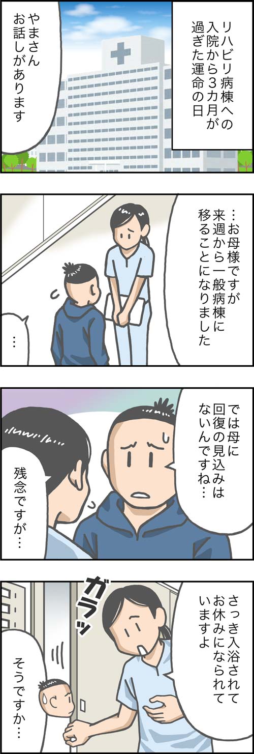 介護漫画／リハビリ病院への転院から３カ月1