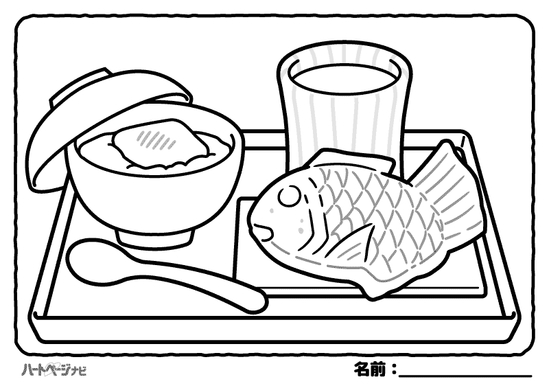 秋の食べ物の塗り絵／ハロウィンのお菓子