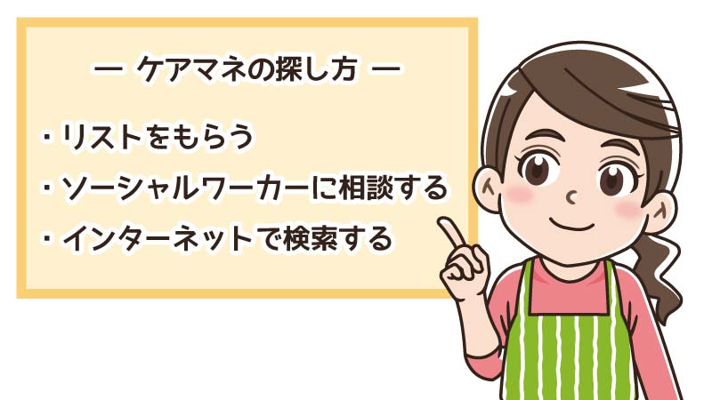 ケアマネジャーの探し方