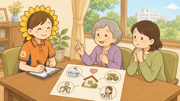 1. 相談からケアプラン作成｜居宅ケアサービス和気あいあい