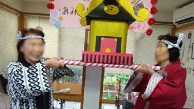 お神輿🏮夏まつり❣️
わっしょい！
手作りお神輿どうですか❓