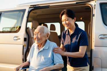 《自宅玄関までドアツードアの送迎》|リハビリデイサービス爽快俱楽部