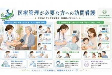 ≪ 医療管理が必要な方への訪問看護 ≫｜プライムステップ訪問看護ステーション