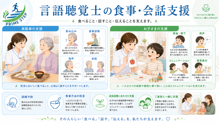 【言語聴覚士の食事・会話支援】｜プライムステップ訪問看護ステーション