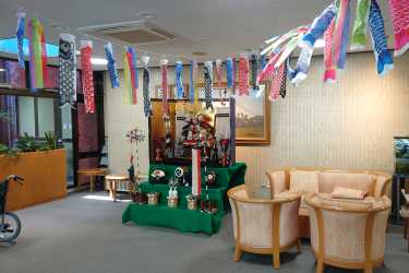 五月人形を飾りました。｜介護付き有料老人ホーム　申孝園ロータスヴィラ（シンコウエンロータスヴィラ）