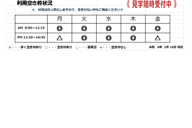 空き枠｜GENKI NEXT 杉並上井草
