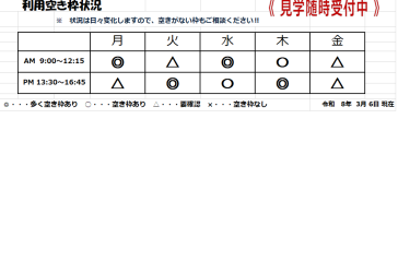 空き枠｜GENKI NEXT 杉並上井草